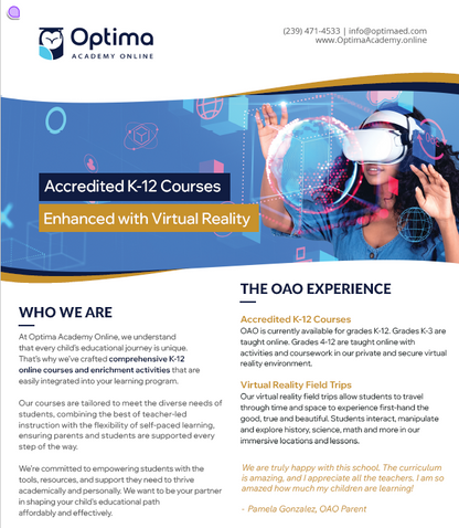 Optima Academy Online On-Demand Course (Full Term Enrollment)